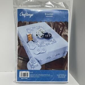 Craftways Braxton Tablecloth for Embroidry Herrschners Inc. 14-520 New 60"x120"